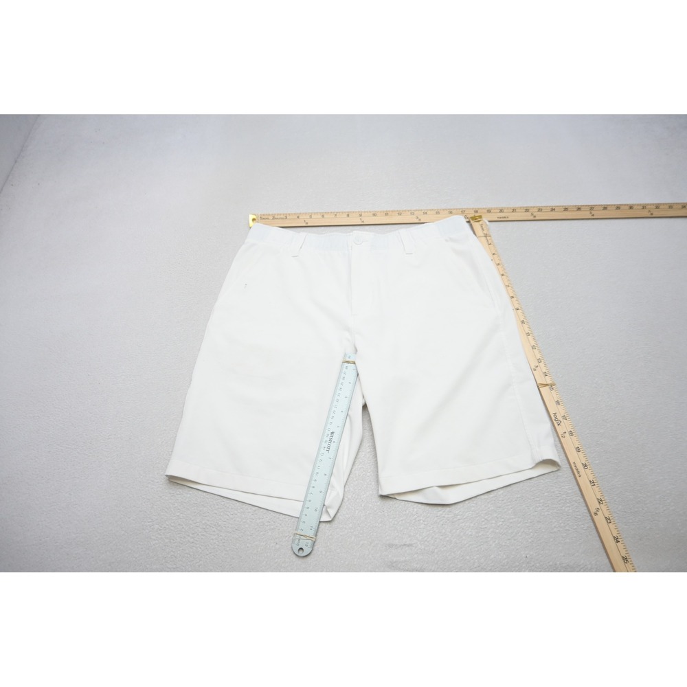 Under Armour Golf Shorts Mens 35 White Performance Gripper Waistband Athletic
